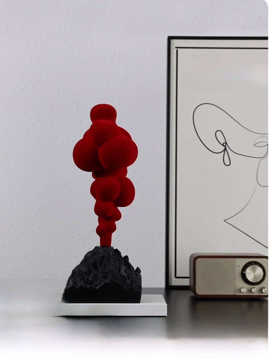 Volcanic Eruption Sculpture Italian Minimalist Resin Decor - Chic Chambers