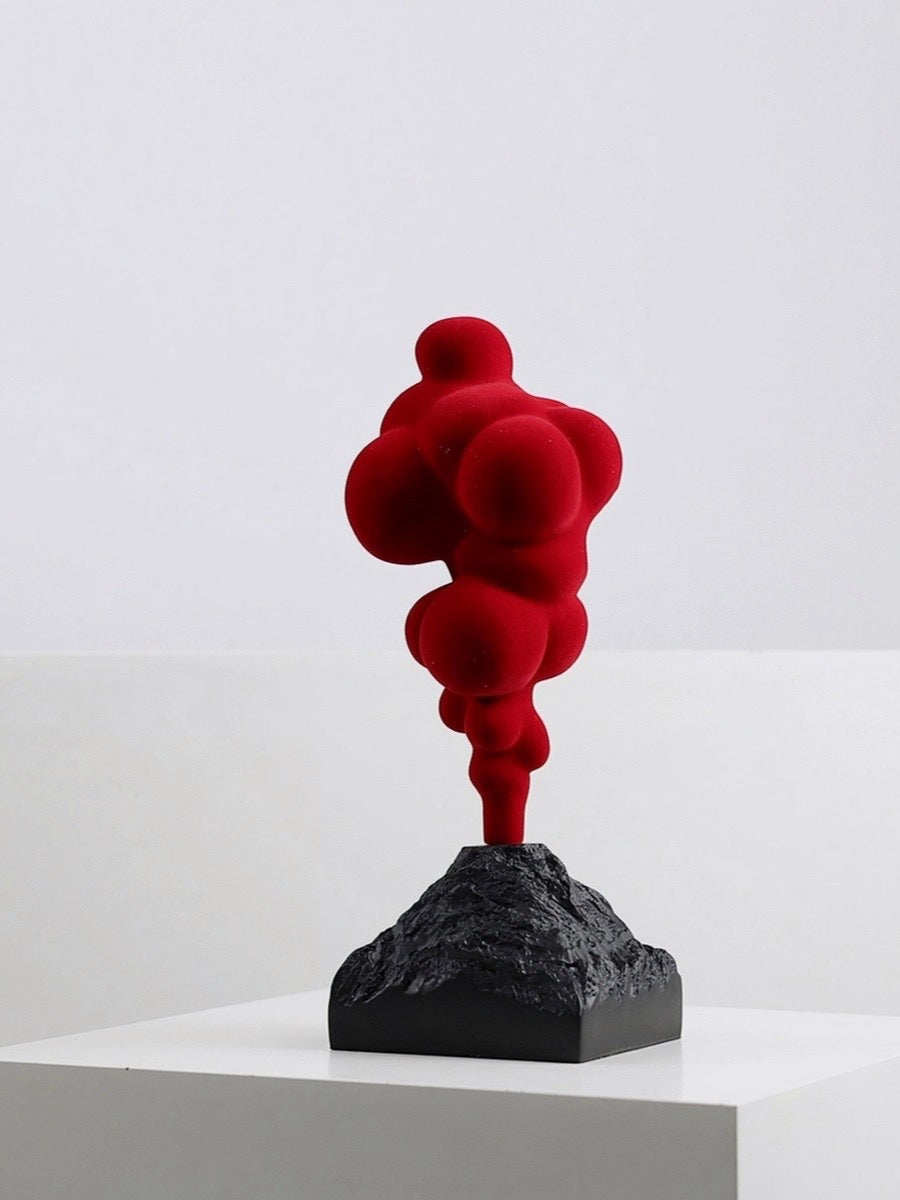 Volcanic Eruption Sculpture Italian Minimalist Resin Decor - Chic Chambers