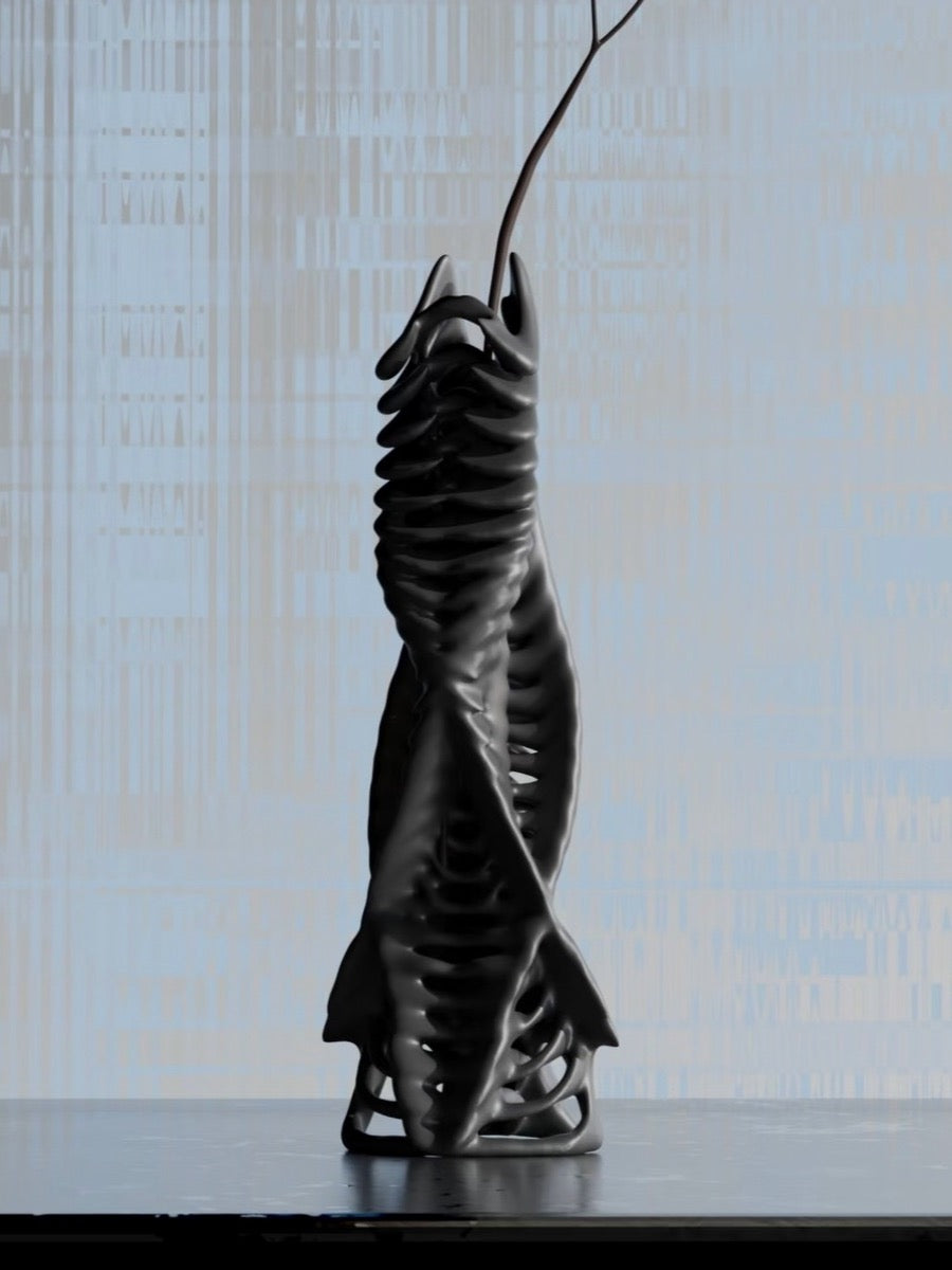 Embryo Form Sculptural Organic Vase with Futuristic Aesthetic - Chic Chambers