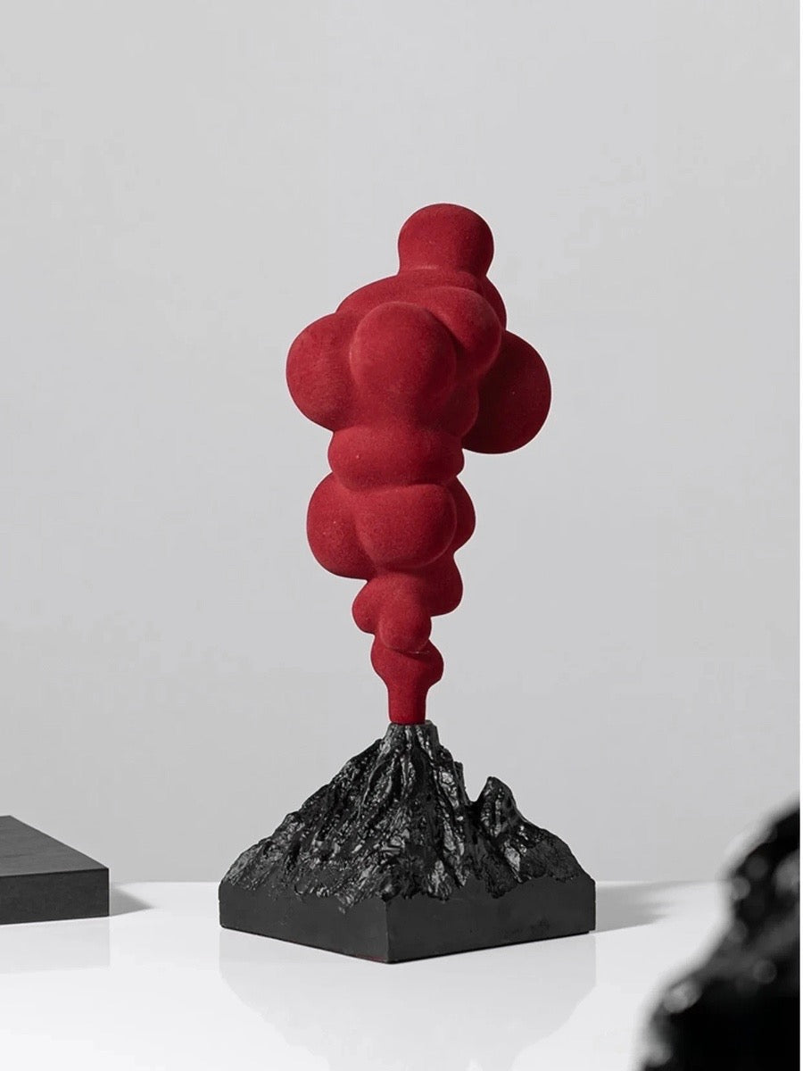 Volcanic Eruption Sculpture Italian Minimalist Resin Decor - Chic Chambers