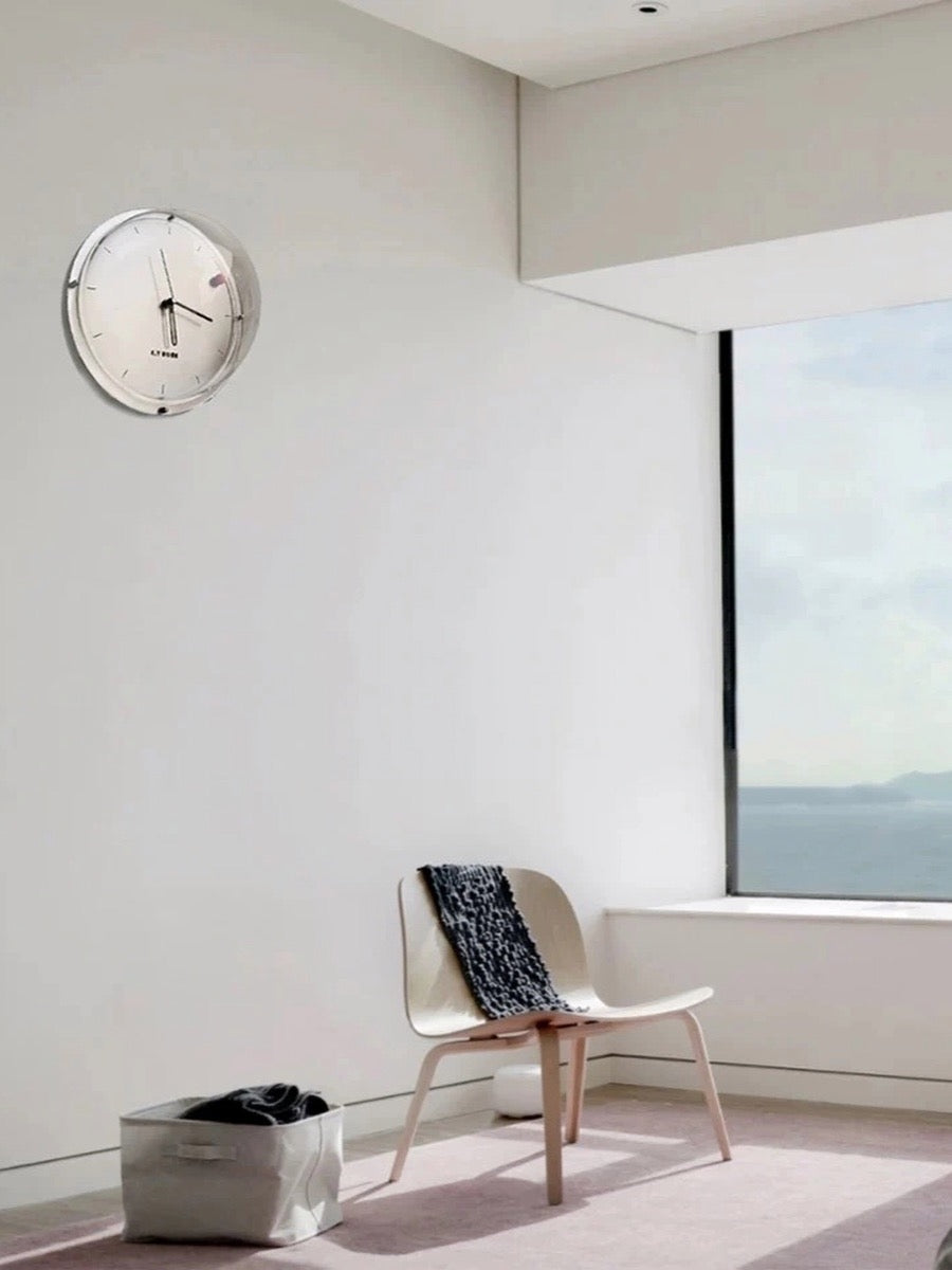 Space Inspired Clock with Semi-Spherical Design and Mirror Finish - Chic Chambers