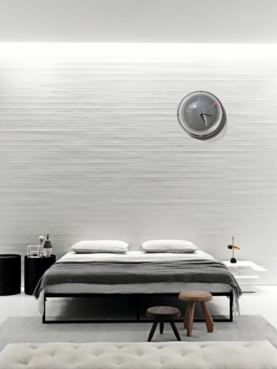 Space Inspired Clock with Semi-Spherical Design and Mirror Finish - Chic Chambers