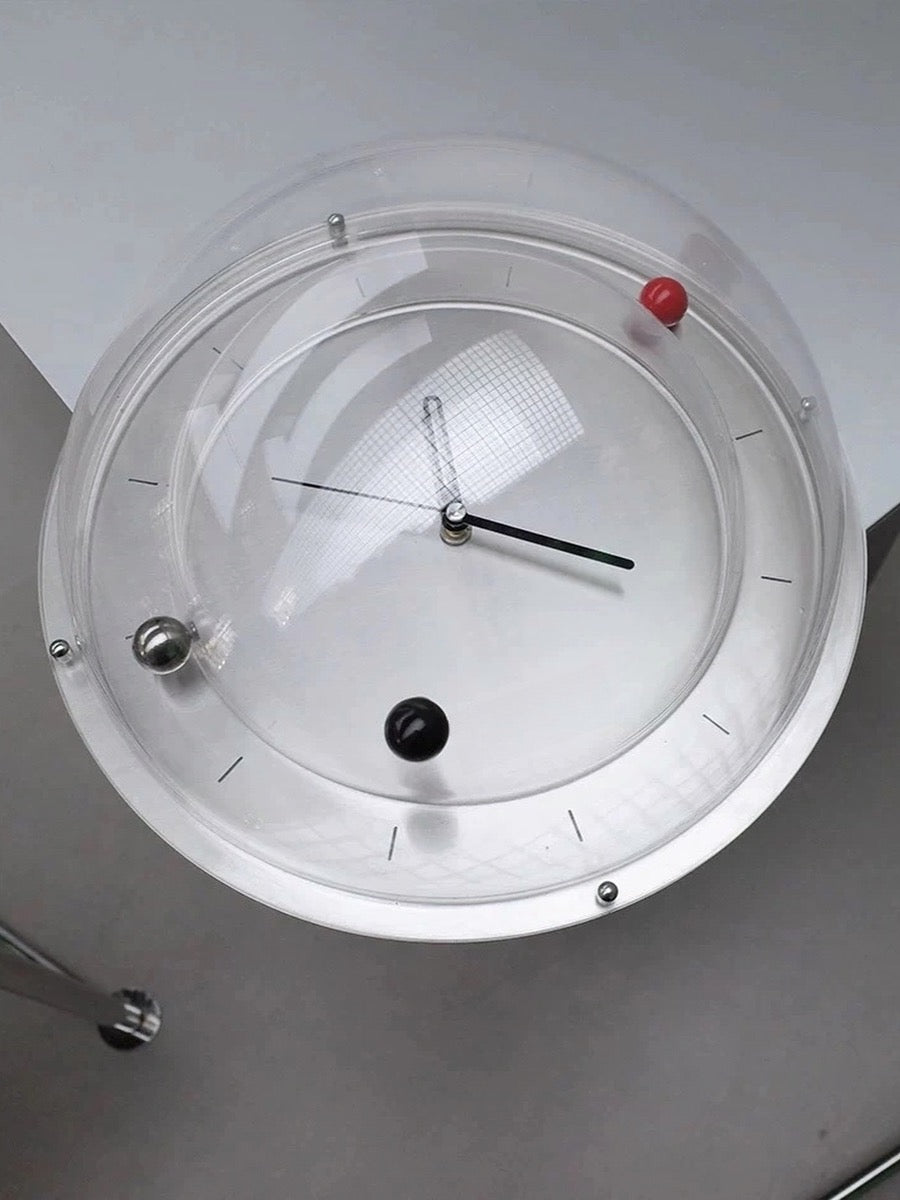 Space Inspired Clock with Semi-Spherical Design and Mirror Finish - Chic Chambers