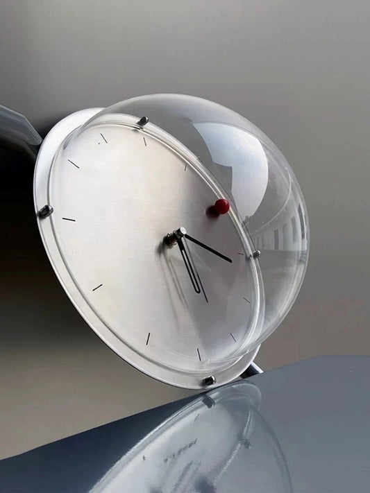 Space Inspired Clock with Semi-Spherical Design and Mirror Finish - Chic Chambers