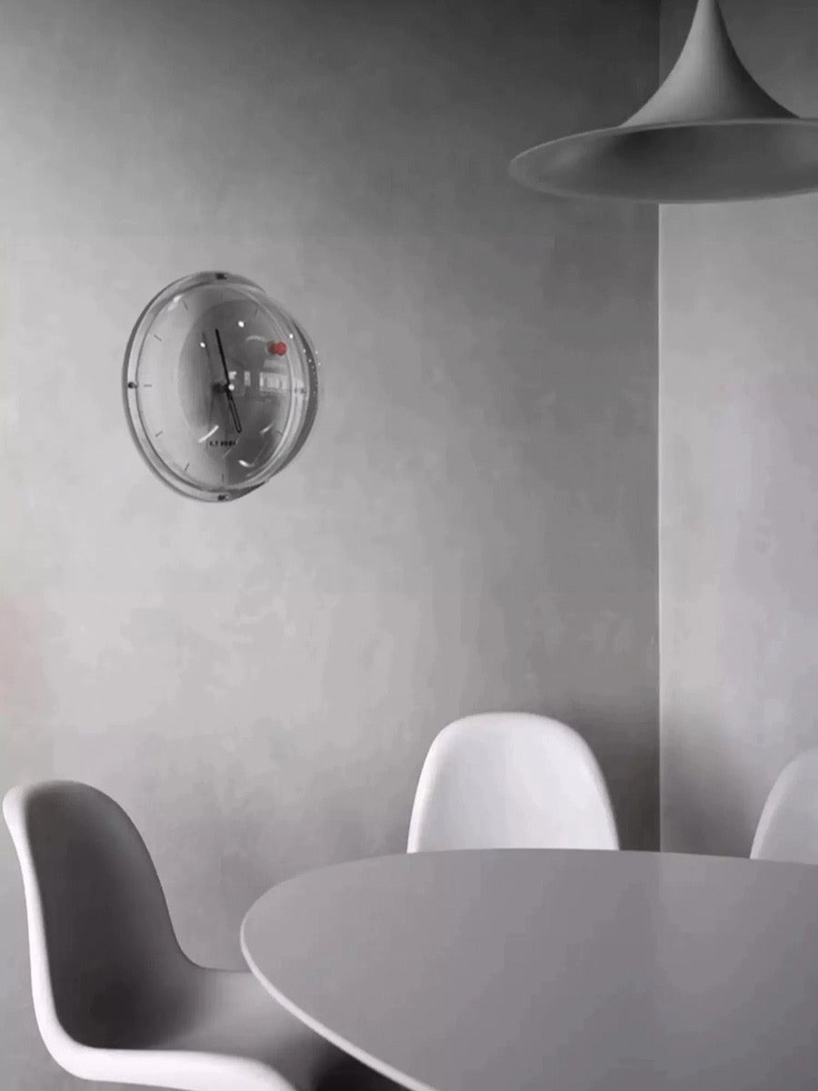 Space Inspired Clock with Semi-Spherical Design and Mirror Finish - Chic Chambers