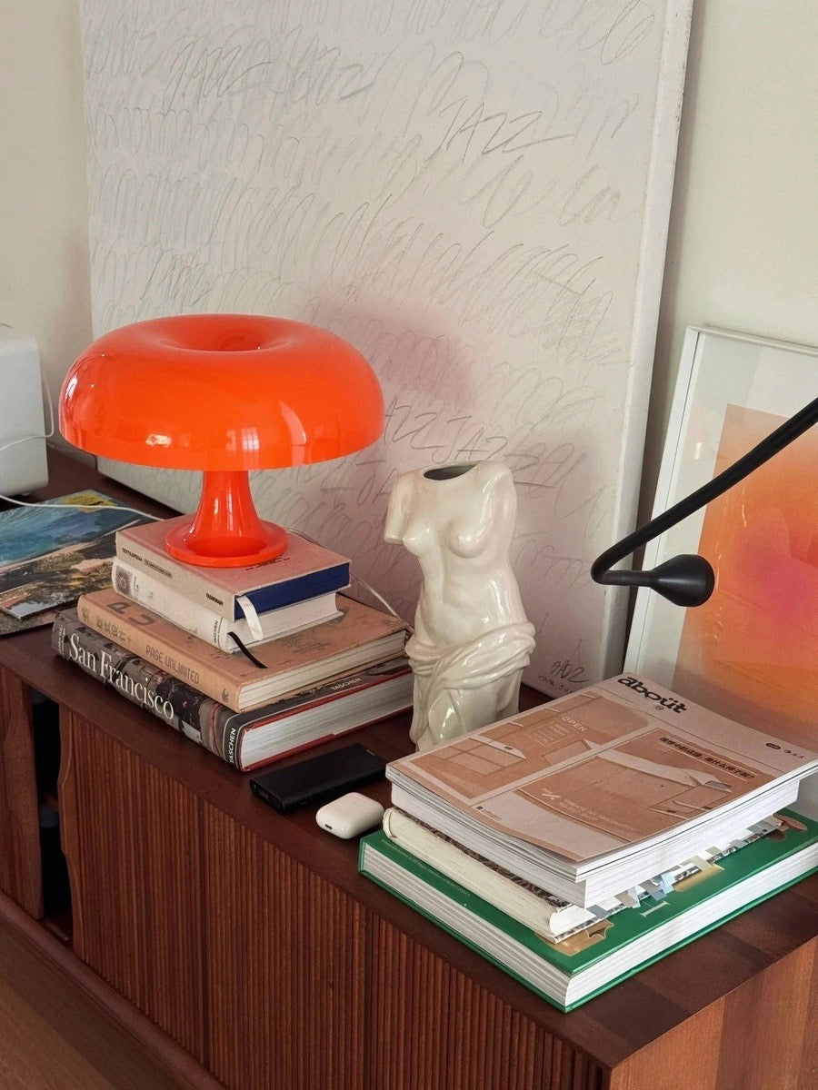 Orange Mushroom Table Lamp - Chic Chambers