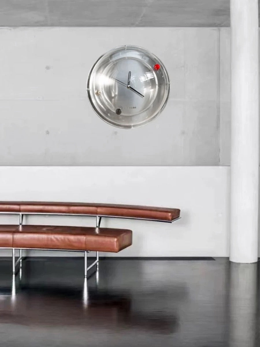 Space Inspired Clock with Semi-Spherical Design and Mirror Finish - Chic Chambers