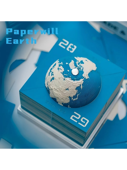 Papercraft Earth Calendar Desk Sculpture - Chic Chambers