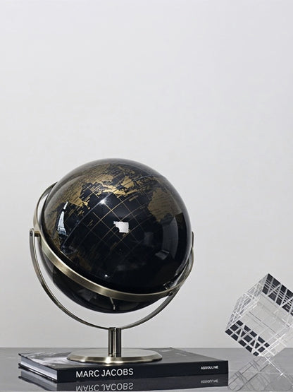 Black and Gold Globe Modern Metal Artistic Decorative Globe - Chic Chambers