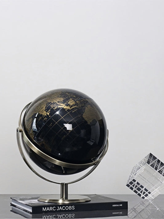Black and Gold Globe Modern Metal Artistic Decorative Globe - Chic Chambers