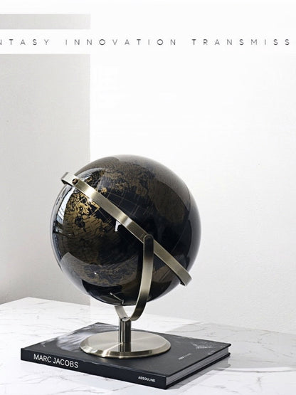 Black and Gold Globe Modern Metal Artistic Decorative Globe - Chic Chambers
