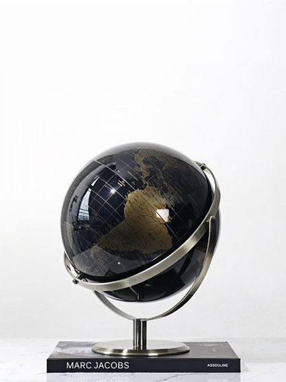 Black and Gold Globe Modern Metal Artistic Decorative Globe - Chic Chambers