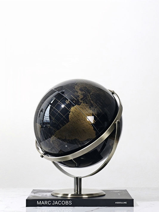 Black and Gold Globe Modern Metal Artistic Decorative Globe - Chic Chambers