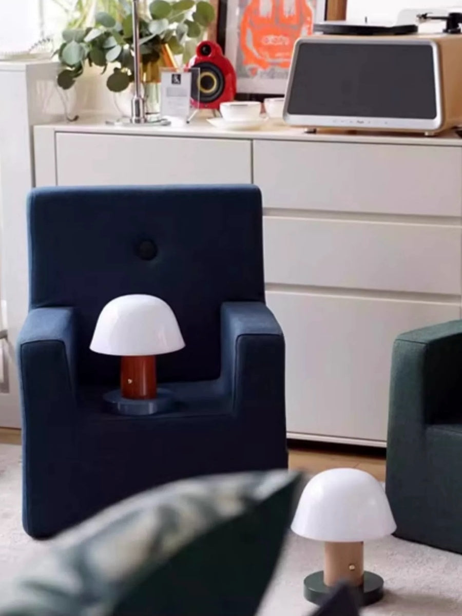 Portable Cordless Mushroom Table Lamp 