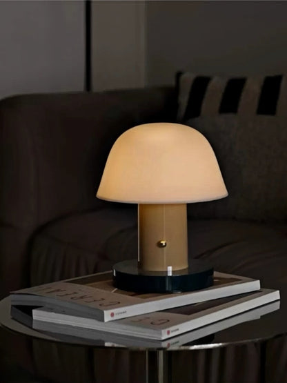 Portable Cordless Mushroom Table Lamp 