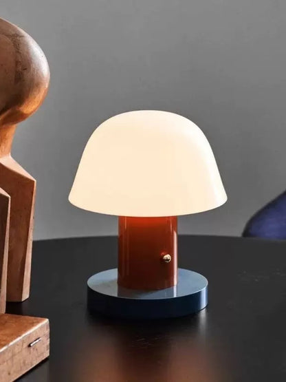 Portable Cordless Mushroom Table Lamp 