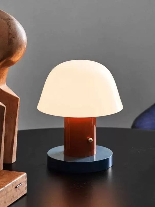Portable Cordless Mushroom Table Lamp 