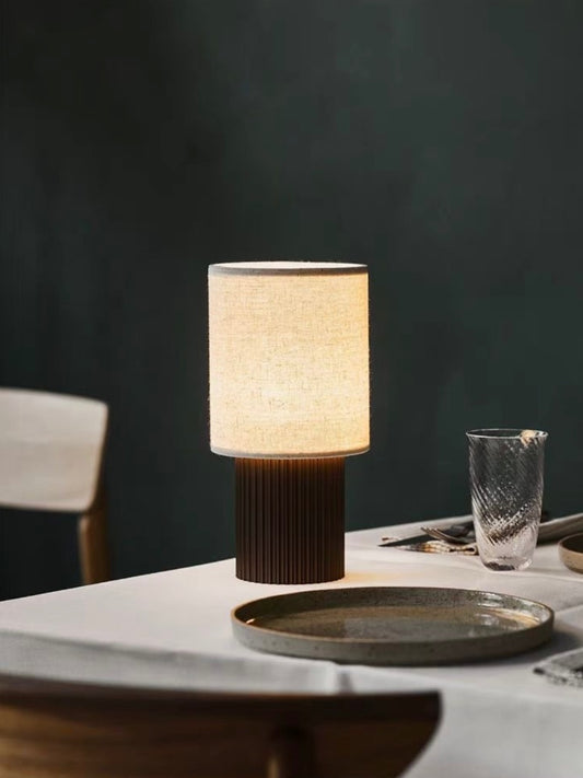 Rechargeable Minimalist Linen Table Lamp