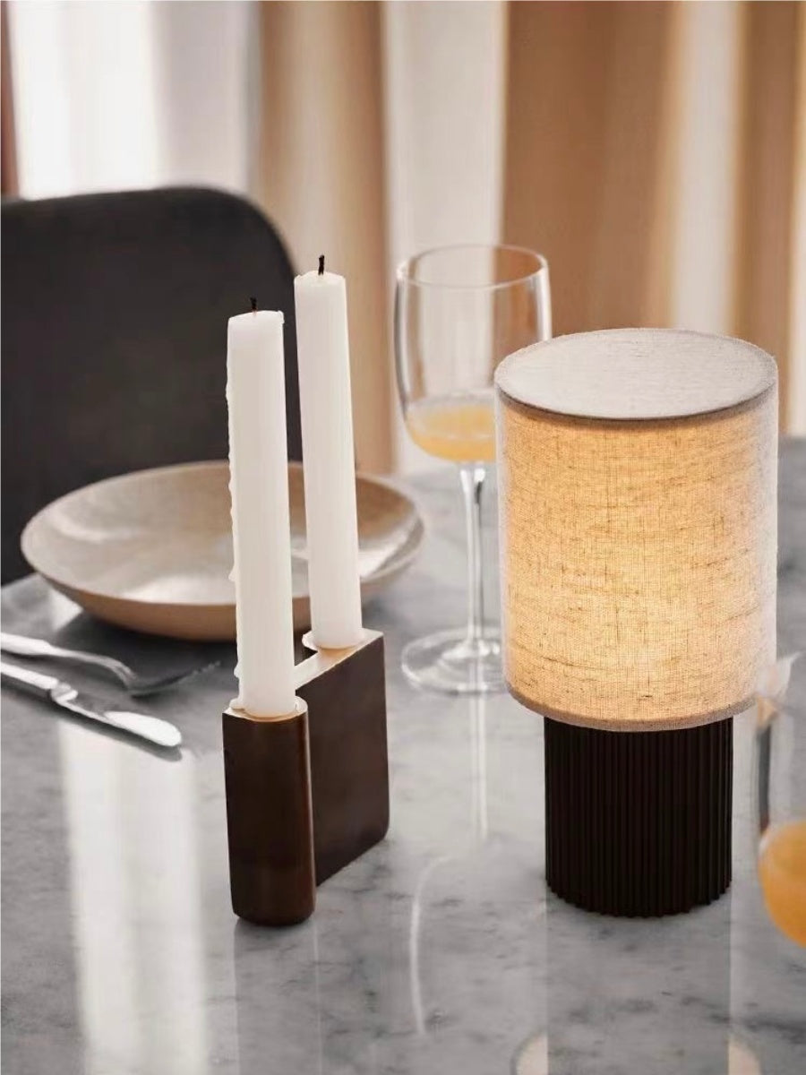 Rechargeable Minimalist Linen Table Lamp