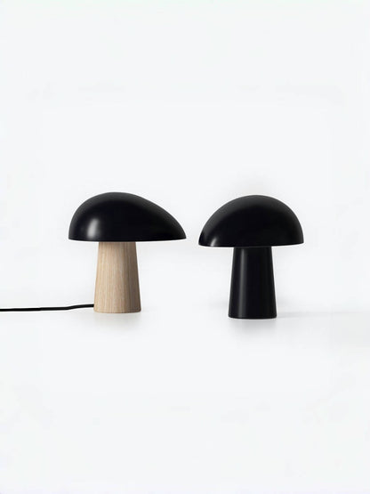 Scandinavian Wood Grain Mushroom Table Lamp