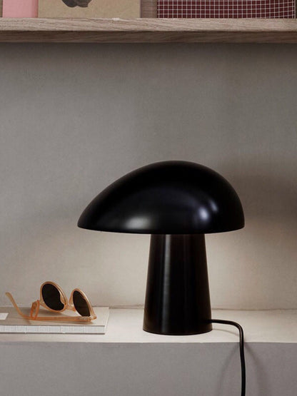 Scandinavian Wood Grain Mushroom Table Lamp
