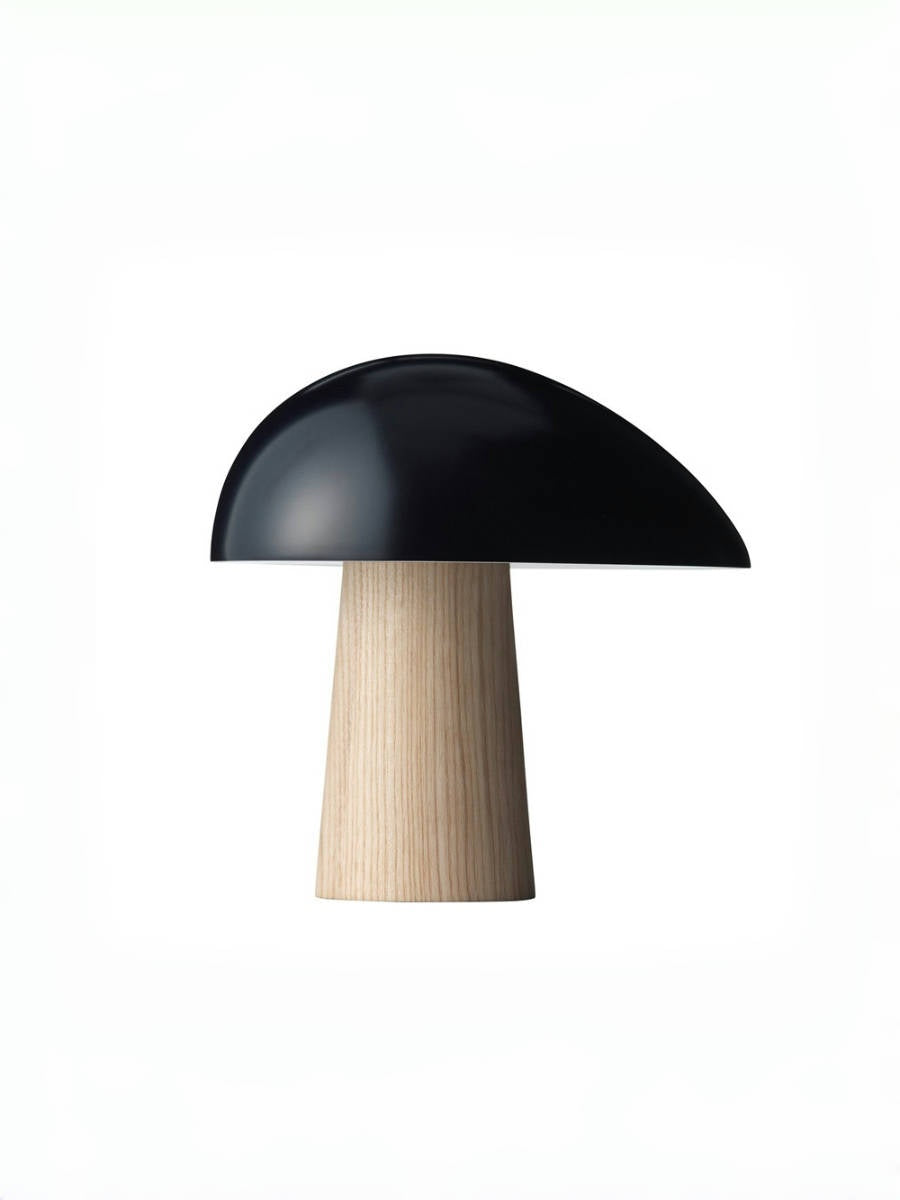 Scandinavian Wood Grain Mushroom Table Lamp