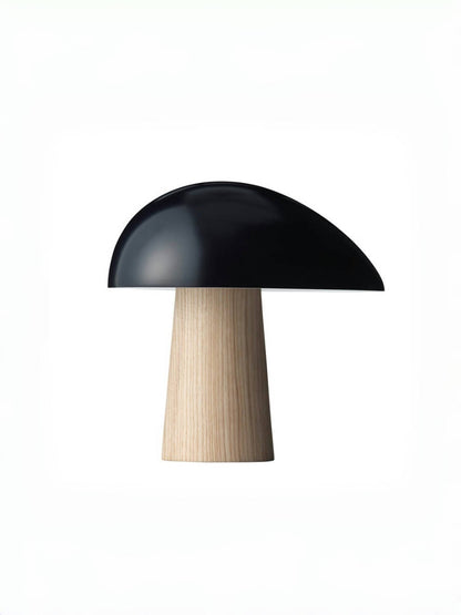Scandinavian Wood Grain Mushroom Table Lamp
