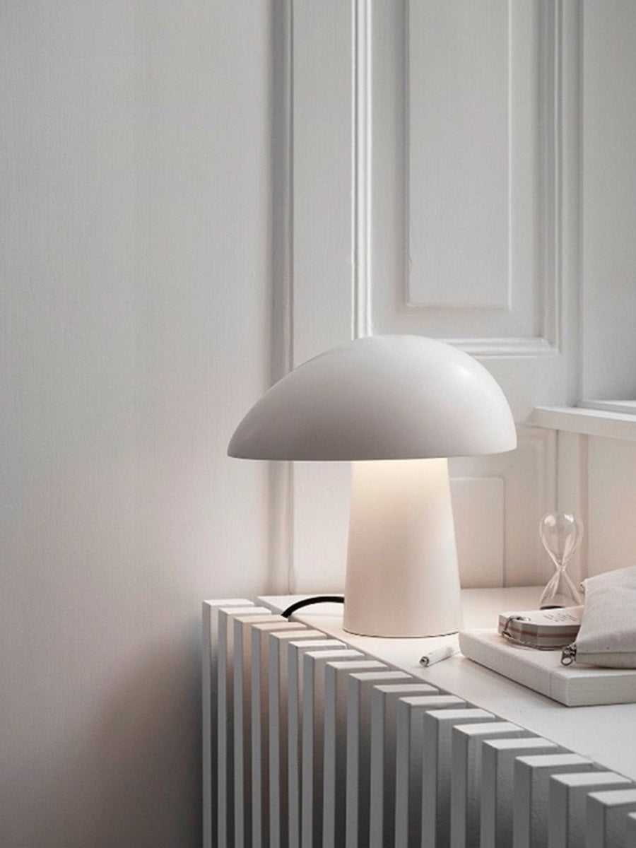 Scandinavian Wood Grain Mushroom Table Lamp
