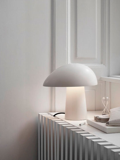 Scandinavian Wood Grain Mushroom Table Lamp
