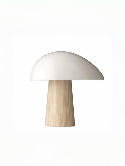 Scandinavian Wood Grain Mushroom Table Lamp