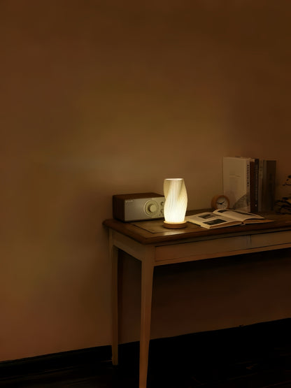 Sculptural 3D Printed Wave Vase Table Lamp