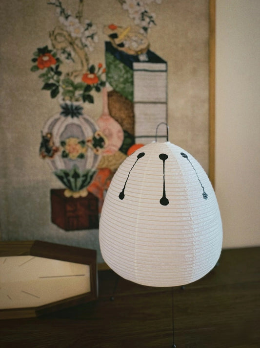 Japanese Ink Dot Paper Lantern Table Lamp
