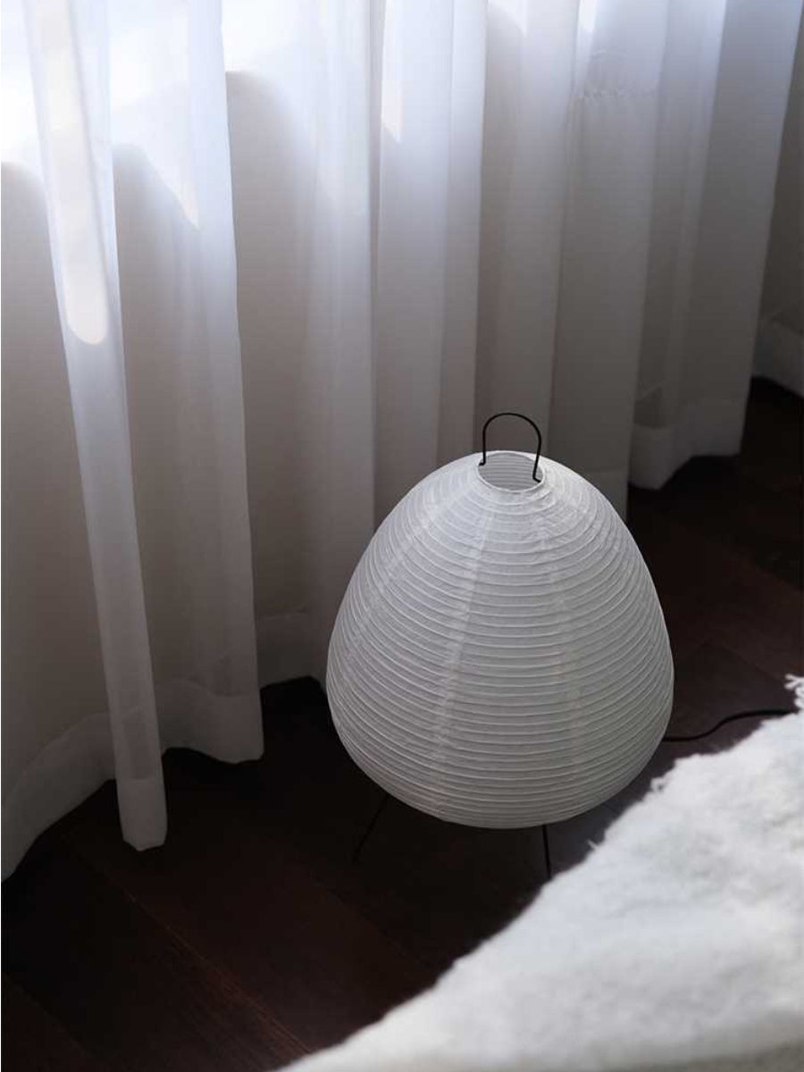 Minimalist Japanese White Paper Lantern Table Lamp