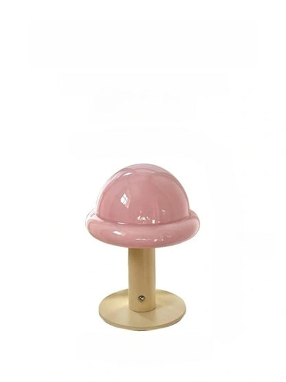 Danish Glass Mushroom Lamp – USB Rechargeable, Soft Glow Nordic Table Light