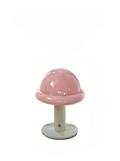 Danish Glass Mushroom Lamp – USB Rechargeable, Soft Glow Nordic Table Light