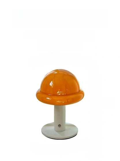 Danish Glass Mushroom Lamp – USB Rechargeable, Soft Glow Nordic Table Light