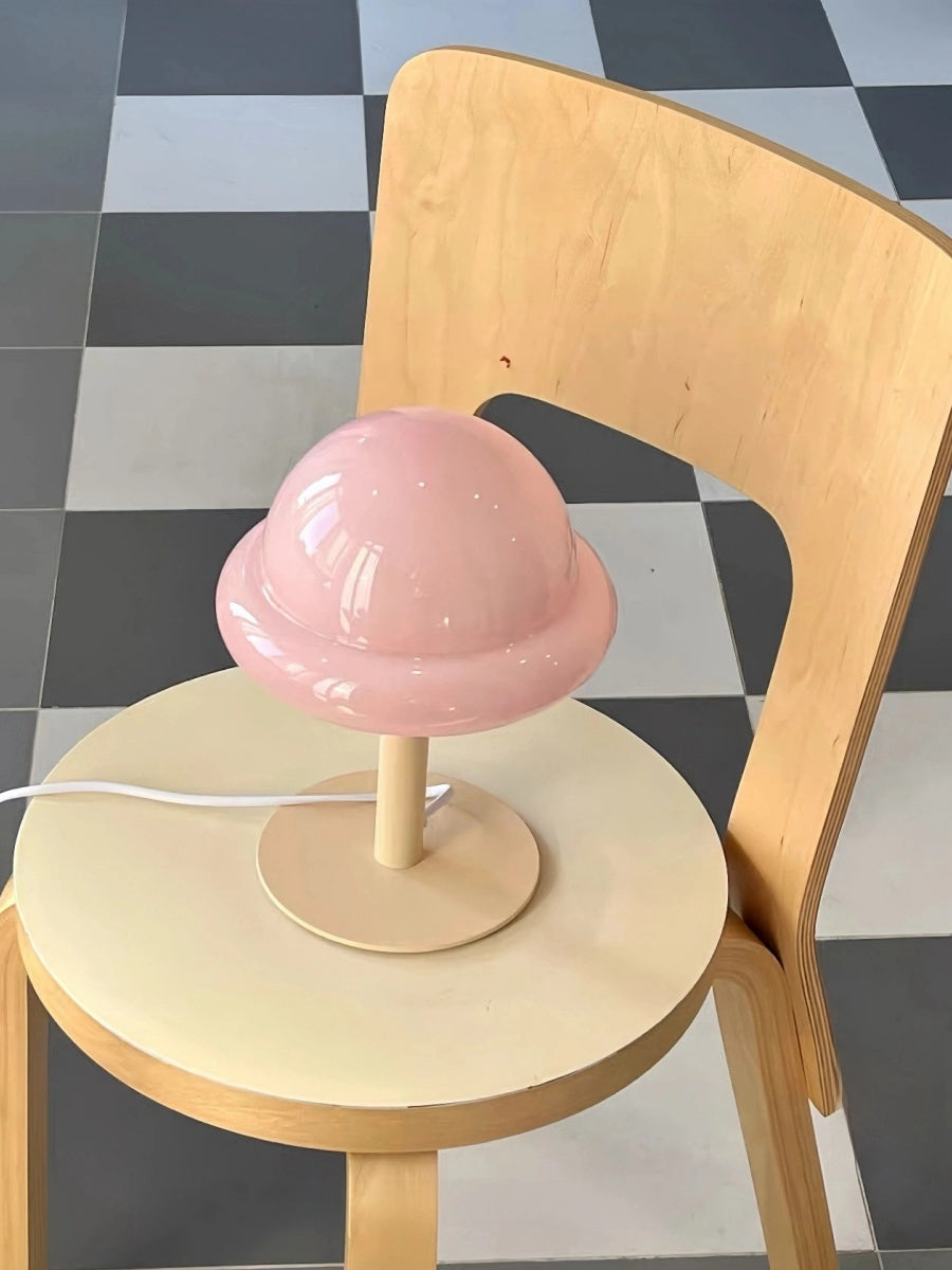 Nordic Glass Mushroom Lamp – USB Powered, Minimalist Bedside Table Light