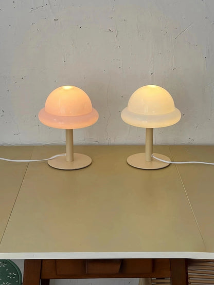 Nordic Glass Mushroom Lamp – USB Powered, Minimalist Bedside Table Light