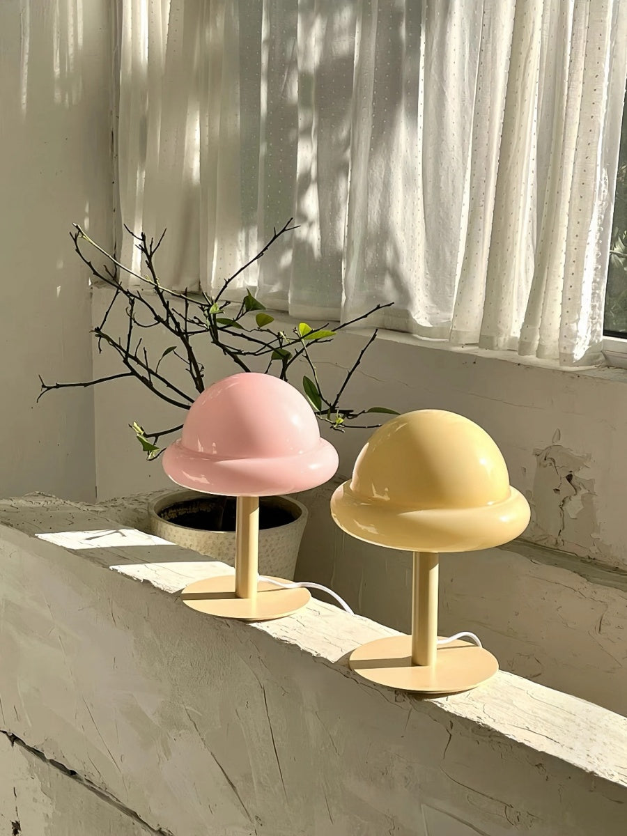 Nordic Glass Mushroom Lamp – USB Powered, Minimalist Bedside Table Light