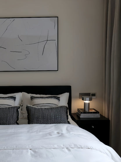 Danish Column Table Lamp – Wireless, Portable, Touch Control, Adjustable Brightness