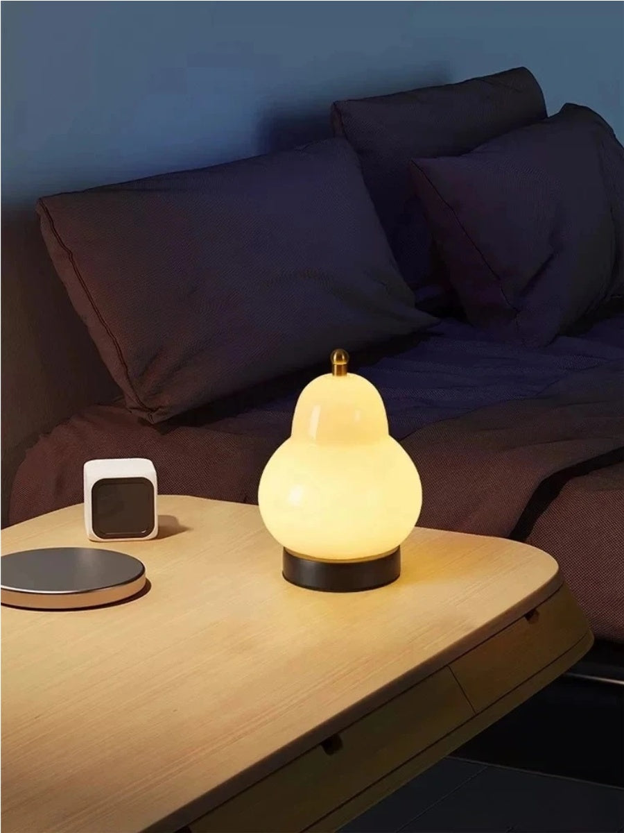 Creamy Pear Shape Table Lamp – Soft Curved Ambient Light - Chic Chambers