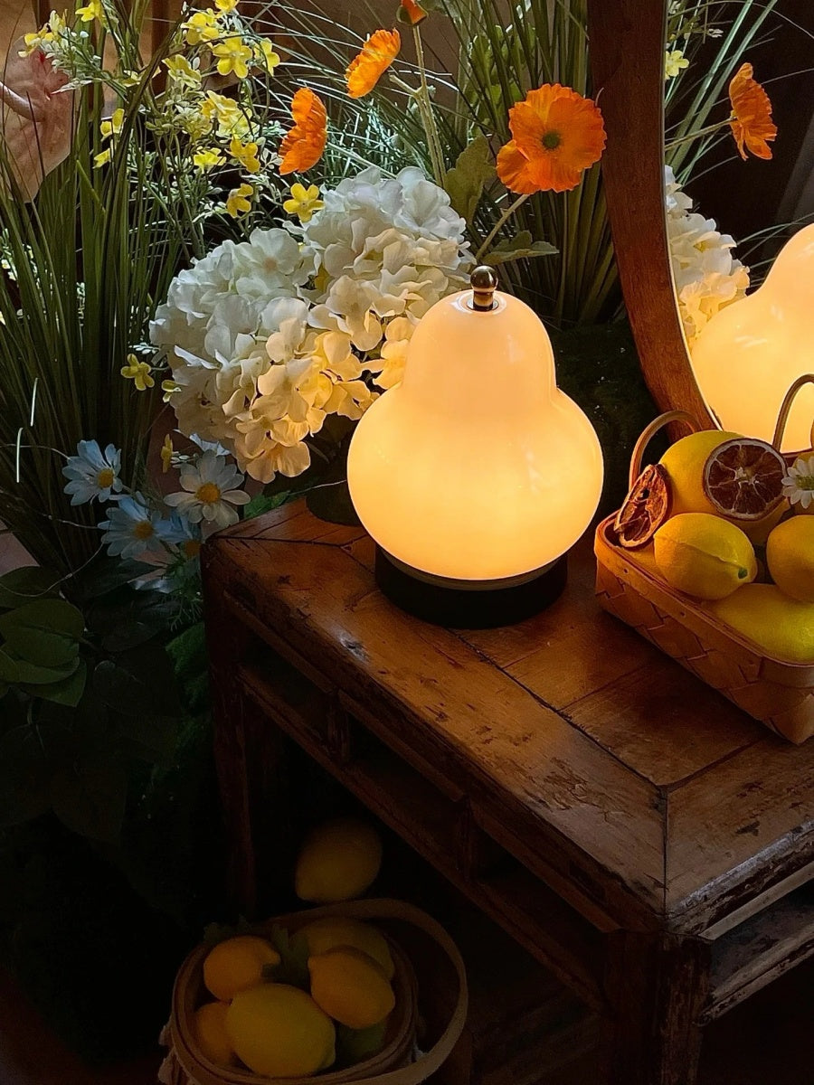 Creamy Pear Shape Table Lamp – Soft Curved Ambient Light - Chic Chambers