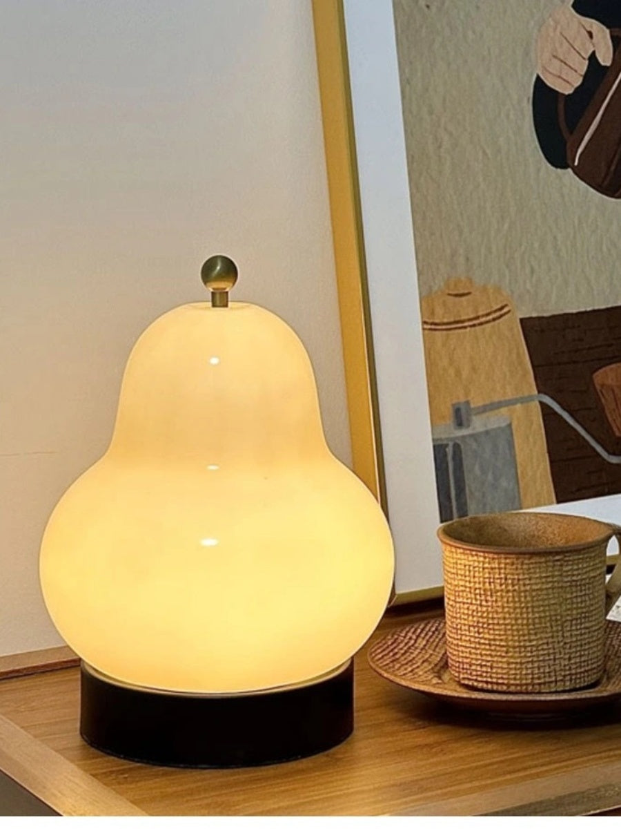 Creamy Pear Shape Table Lamp – Soft Curved Ambient Light - Chic Chambers