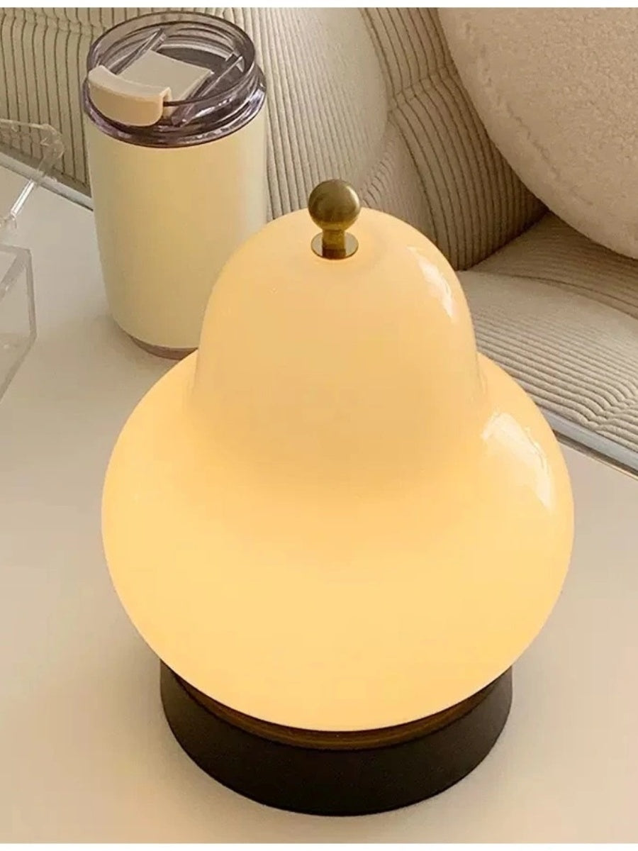 Creamy Pear Shape Table Lamp – Soft Curved Ambient Light - Chic Chambers