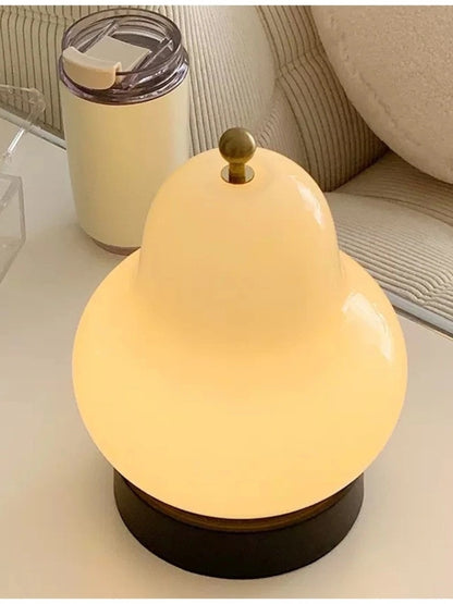 Creamy Pear Shape Table Lamp – Soft Curved Ambient Light - Chic Chambers