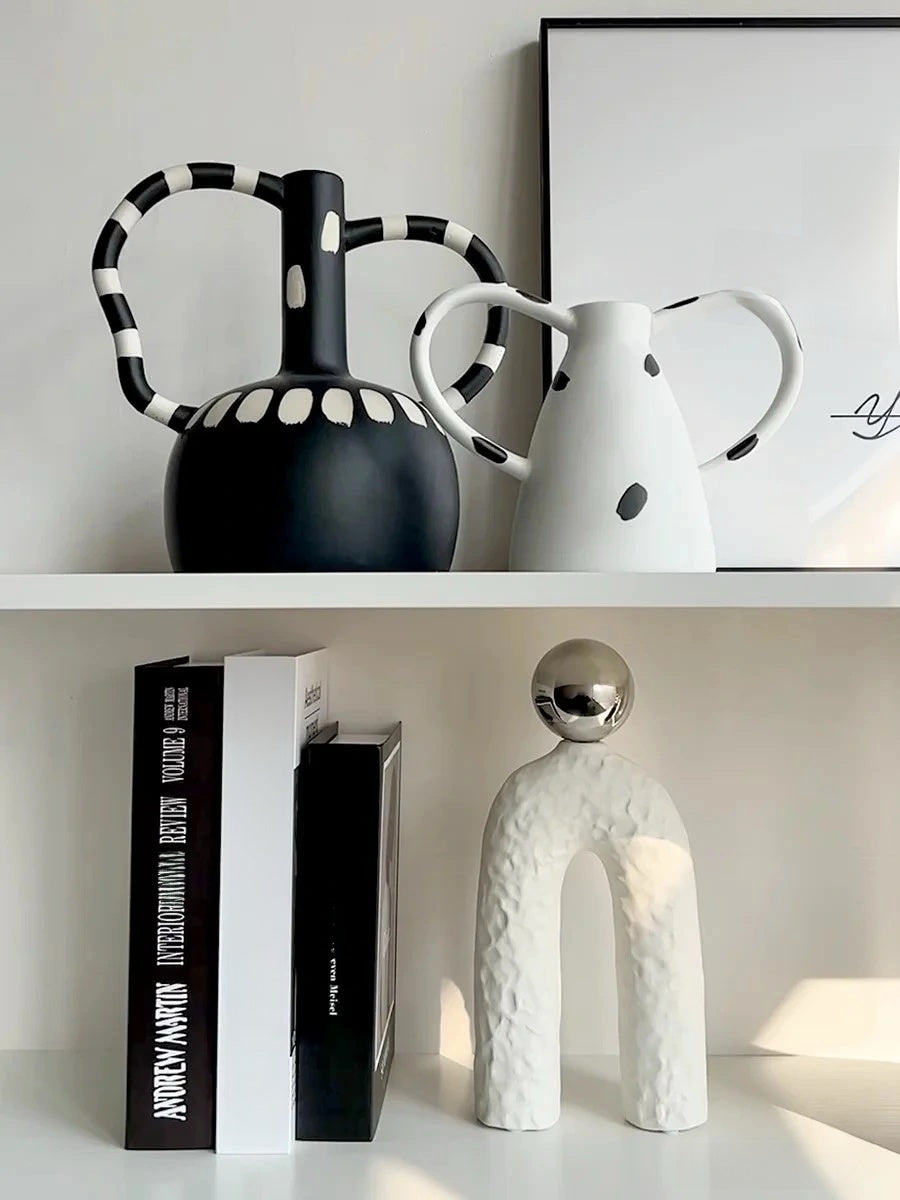Creative Dual Handle Polka Dot Vase - Chic Chambers