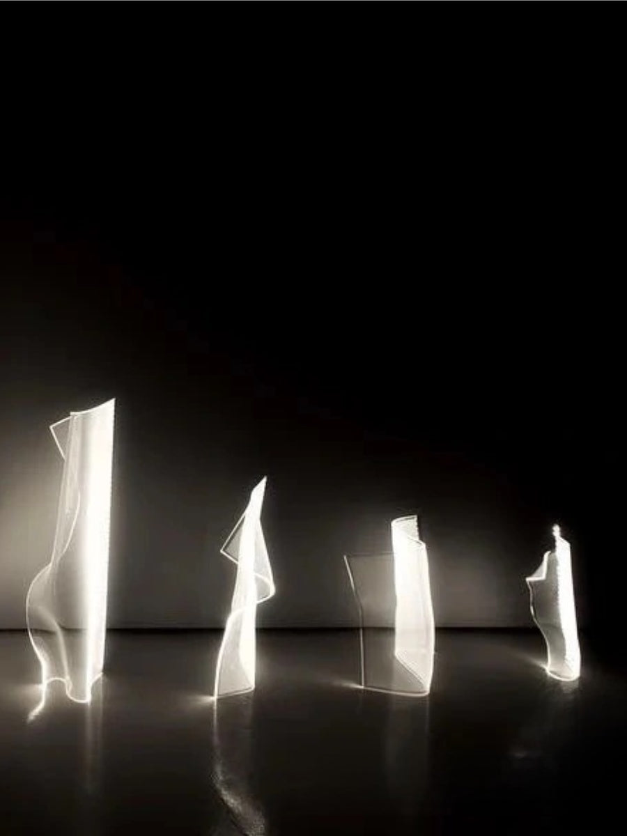 Postmodern LED Ambient Light – Handcrafted Acrylic Wave Lamp - Chic Chambers