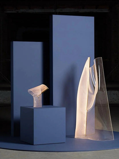 Postmodern LED Ambient Light – Handcrafted Acrylic Wave Lamp - Chic Chambers