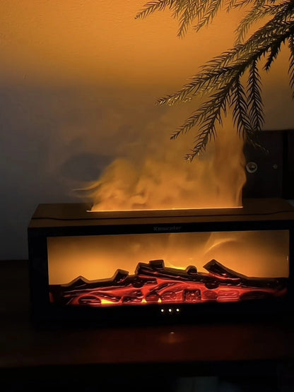 Flame Fireplace Aroma Diffuser Humidifier with Ambient Light for Home and Bedroom - Chic Chambers