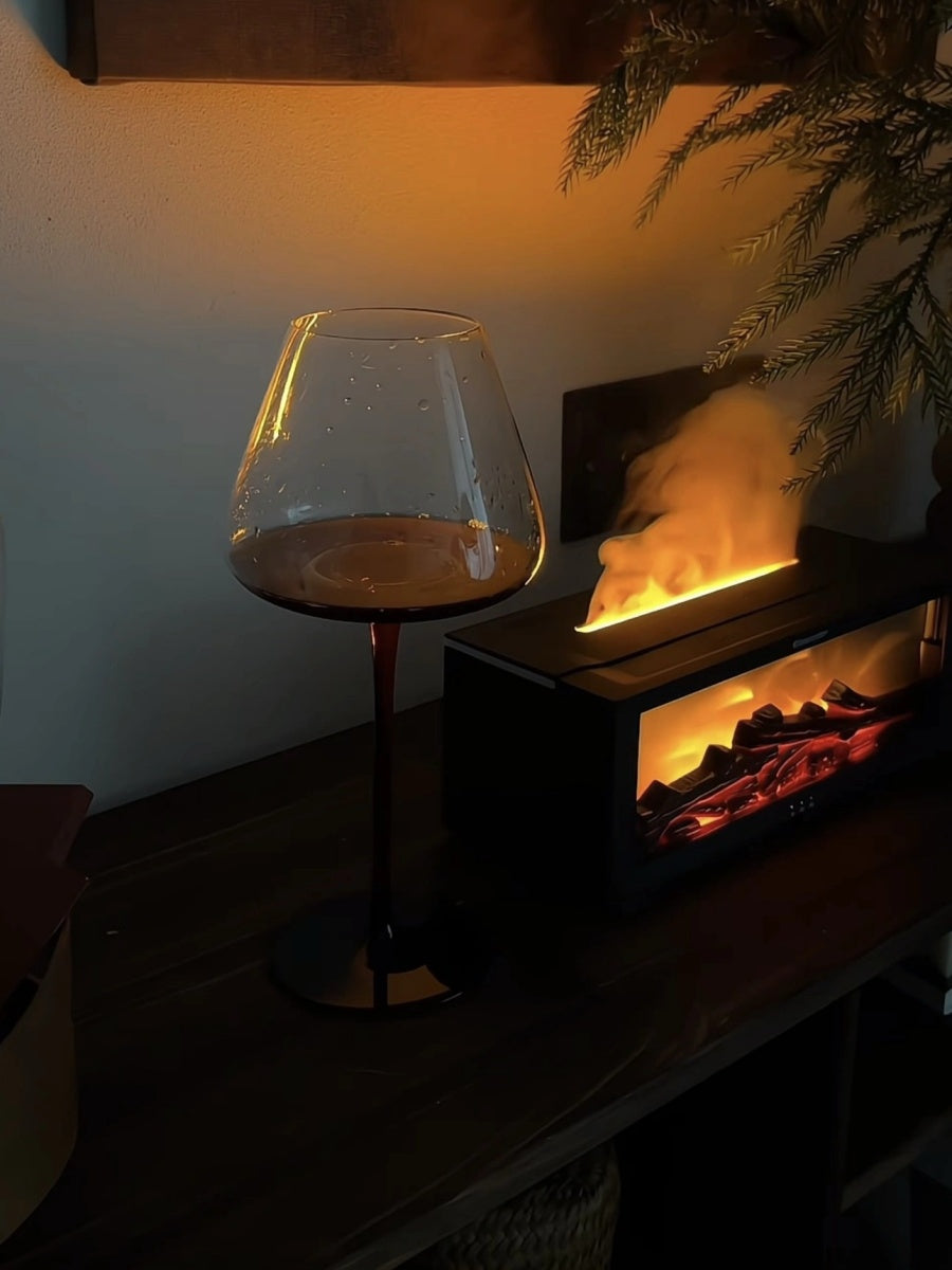 Flame Fireplace Aroma Diffuser Humidifier with Ambient Light for Home and Bedroom - Chic Chambers